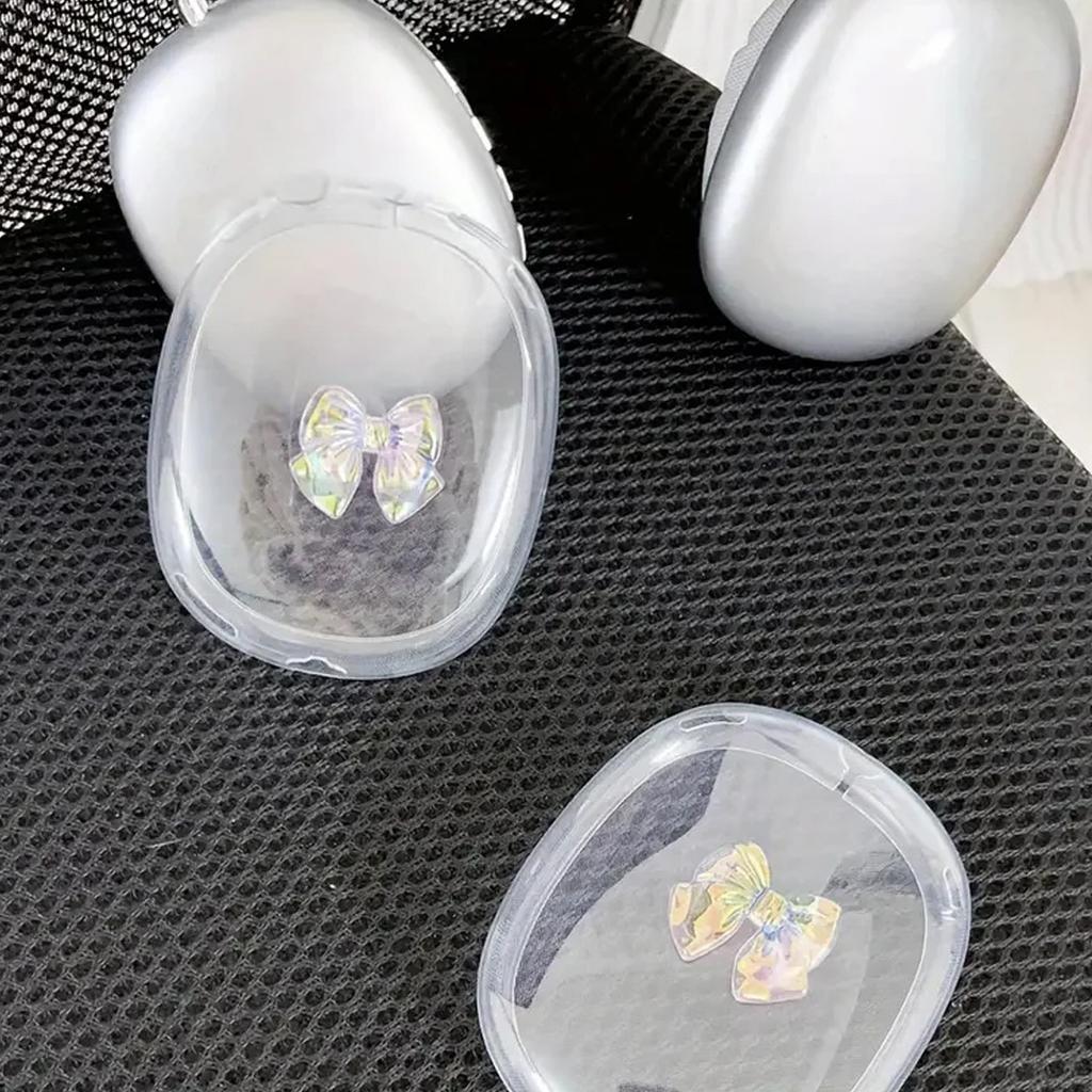 Laser Stereo Bow Transparent for Apple AirPods Max Protective Case Headphone Protective Case