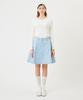 AVEN Button Point Round Neck Knit White