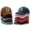 High quality high sense CA letter soft top baseball cap female couple tide show face small cap female summer
