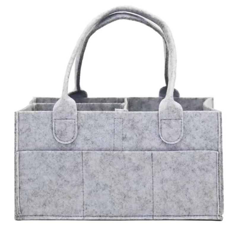 Felt Diaper Wet Bag - Newborn Supplies Organizer with Detachable Mommy Handbag