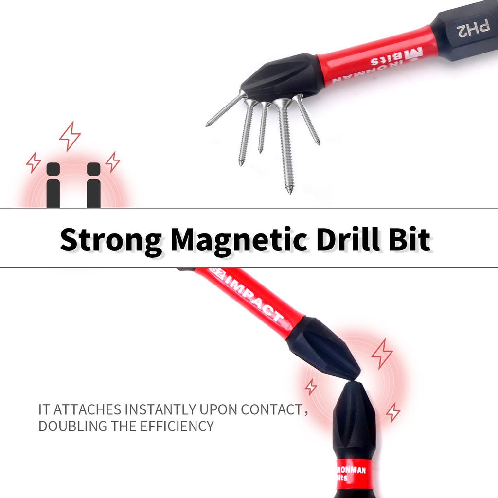 20pcs Electric Screwdriver Head Set Phillips Pozi Slotted Plum Blossom Screwdriver Bit Set S2 Steel Impact-resistant Storage Set