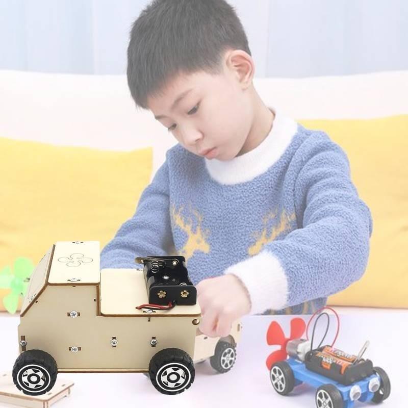 Kids Wooden Diy Vacuum Sweeper Educational Toy For Stem Learning Handmade Cleaning Cart Garbage Truck