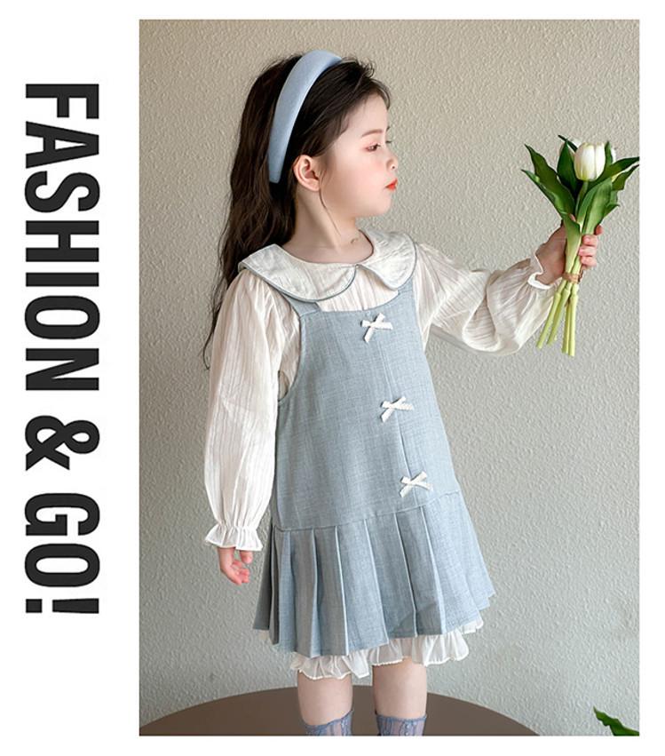 2026 Spring/Summer Doll Collar Strap Skirt - Korean Chic Super Cute Princess Bow Dress