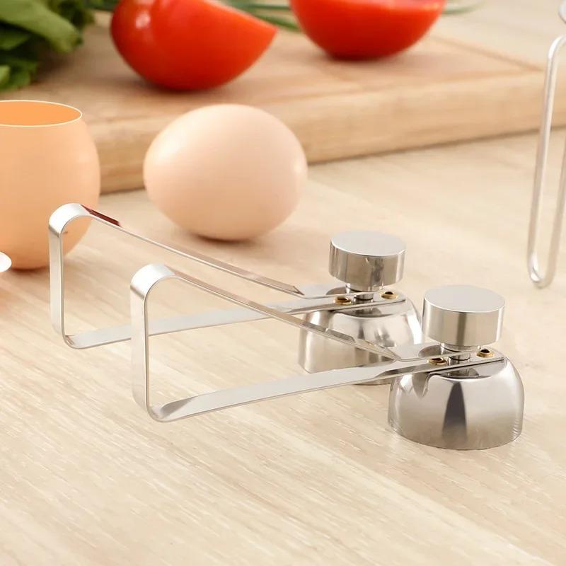 Edelstahl Eierköpfer Schneider Metall Eierschere Gekocht Roh Öffner Kreatives Küchenwerkzeug Gadgets Zubehör Coole Gadgets