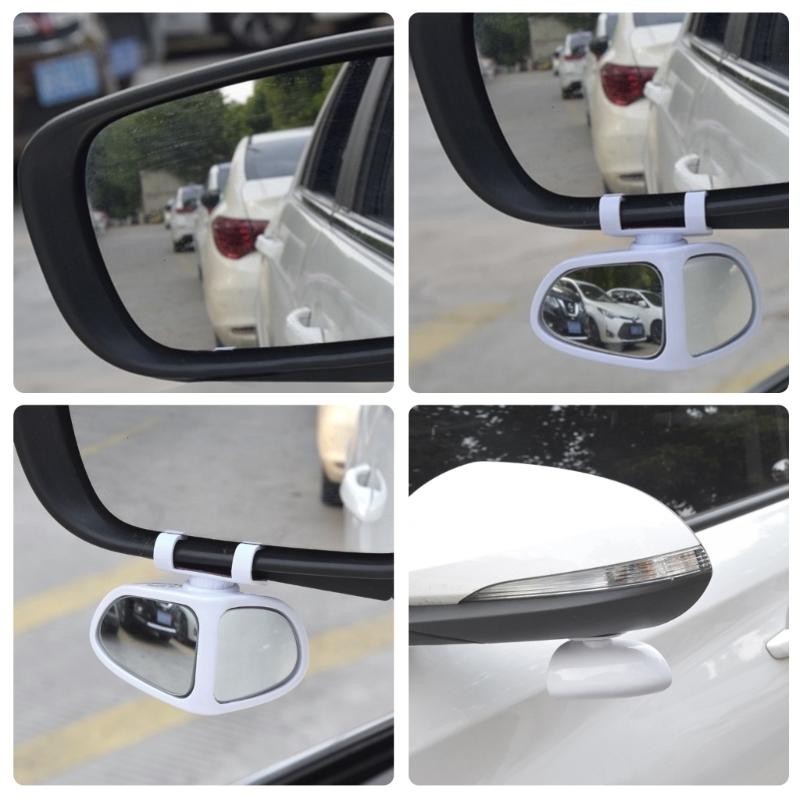 Safe Drive Auxiliary Blind Spots Reflectors Glass 360 Degree Flexible Rotation High Definition Wide Angle Lens for Car
