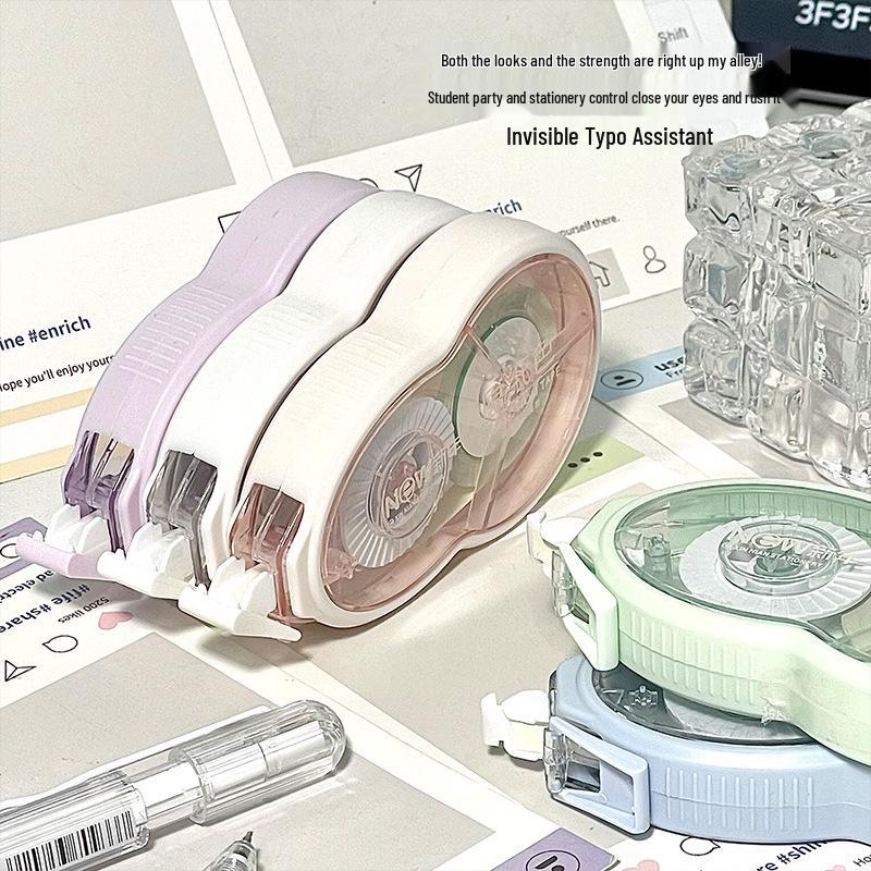 Durable, Silent Correction Tape for Kids, Large Capacity, Soft, Eye-Friendly Original Paper Color