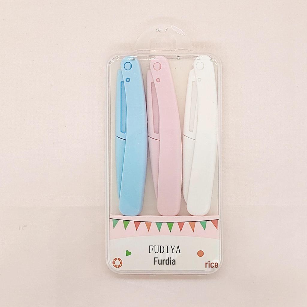 Portable Safety Folding Eyebrow Razor for Beginners - Stainless Steel Blade, Makeup Tool