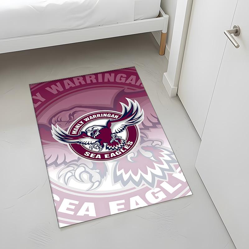 Manly Warringah Sea Eagles (1) Rug Suitable For Living Rooms Bedrooms Computer Rooms Dining Areas And Placement Under Tables And Chairs Also An Ideal