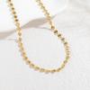 Tarnish Free 18K Gold Plated Stainless Steel Starburst Disc Necklace Bracelet Jewelry Set for Women  Trendy