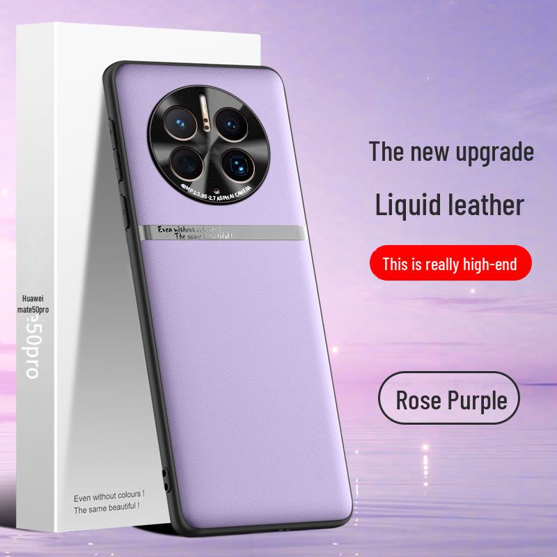 Huawei Mate50 Pro Liquid Leather Anti-Fall Protective Case, One Piece Shipping