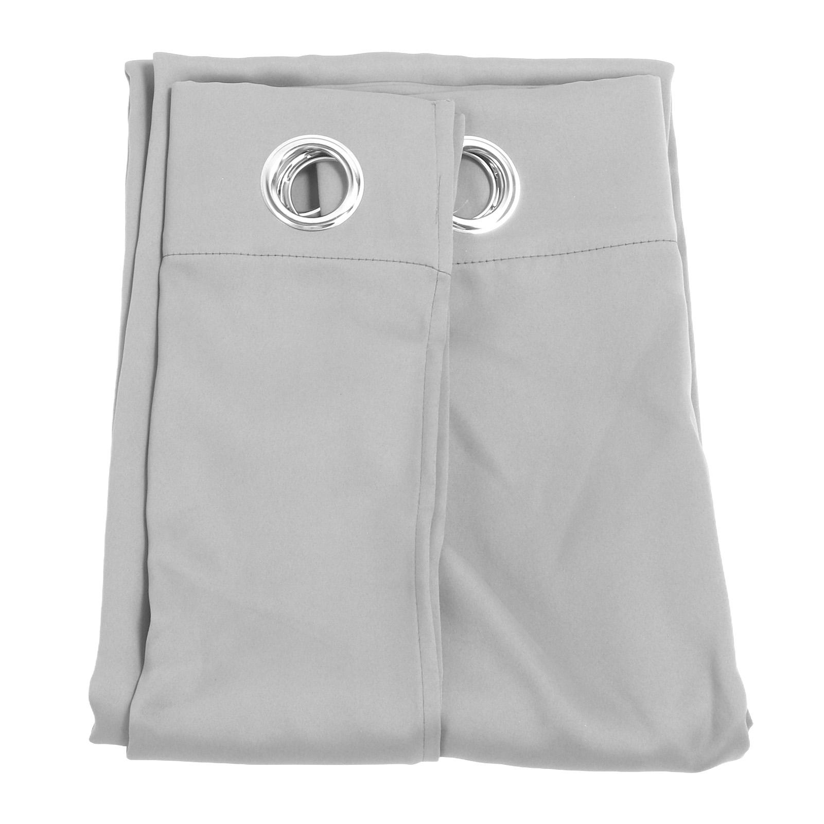 Шторы блэкаут на люверсах, без пробивания отверстий, теплоизолирующие, затемняющие шторы для спальни, гостиной светло-серый