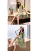 Summer 2023 Korean-Style Maternity Patchwork Dress – Loose Fit, Fresh, Sweet, and Fairy-Themed with Short Sleeves.