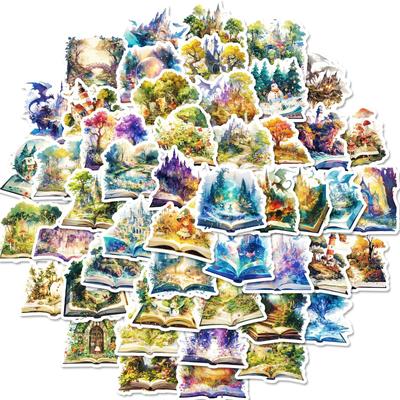 50 de Serii de Cărți Magice de Vis Autocolante Graffiti Fără Repetare Material PP Autocolante Impermeabile Material Manual