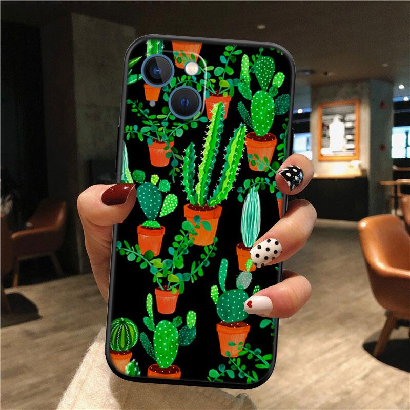 IK74 Watercolour Cacti Phone Case for Samsung Galaxy A11 A12 A13 A15 A52S A53 A55 A56 A70 A71 A72 A73 F06 F16 F56 S10 Plus S10e