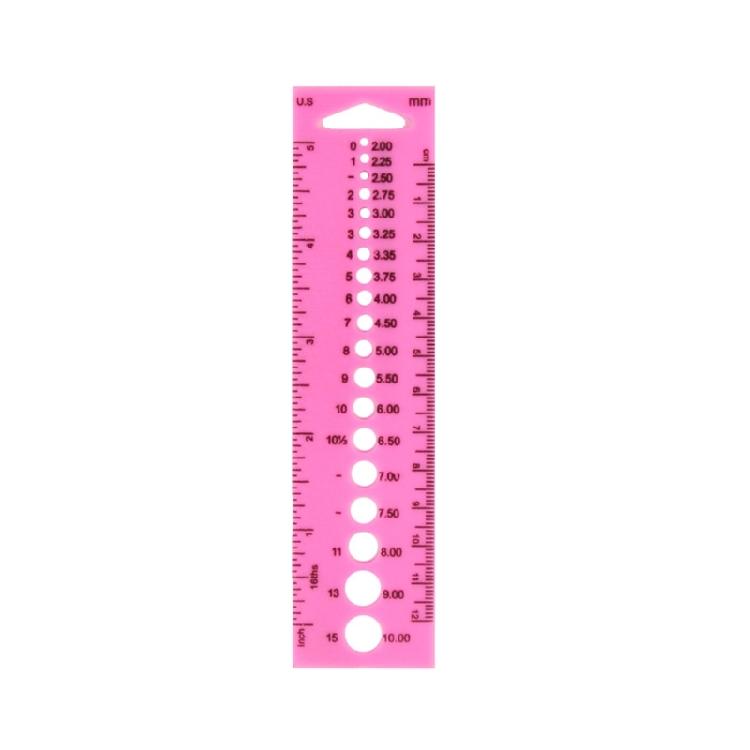 Knitting Needle Ruler Gauge Ruler Sewing Tools for Sewing Needle