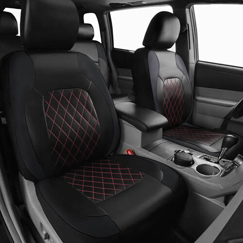 Universal PU Leather Car Seat Covers for 5 Seats All-season Auto Seat Cover Fit for Most Cars Interior Accessories