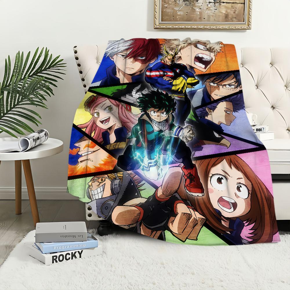 Flanela mój komfort miękki pluszowy koc na sofę salon a-akademia biuro h-bohater łóżko anime podróż prezent jednostronny nadruk