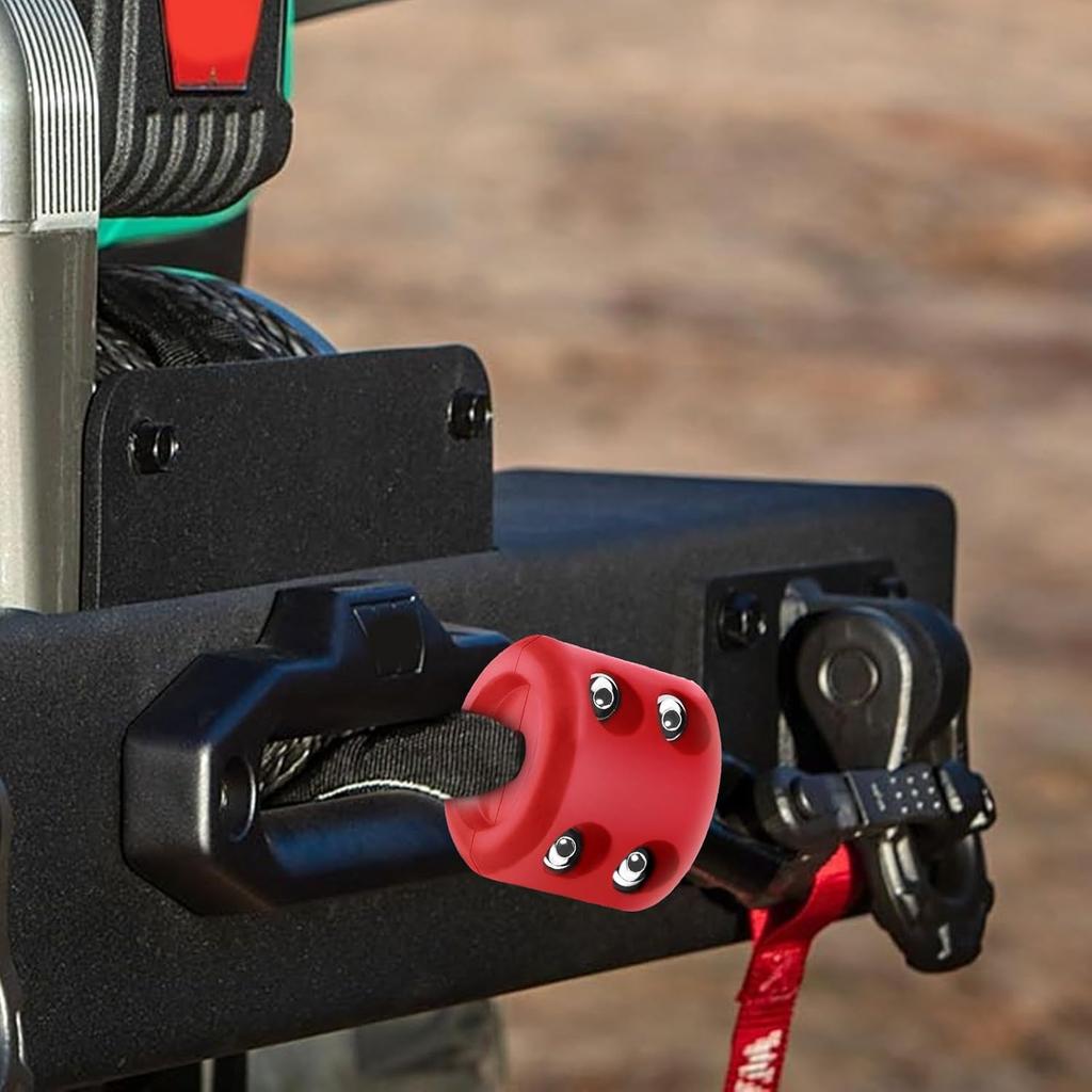 Winch Stopper,Winch Cable Hook Stopper Rubber Rope Line Saver Winch Cable Hook Rubber Stopper for Synthetic Winch Rope