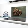 GLASS PROTECTIVE PLATE FOR STOVE 80x52 COFFEE