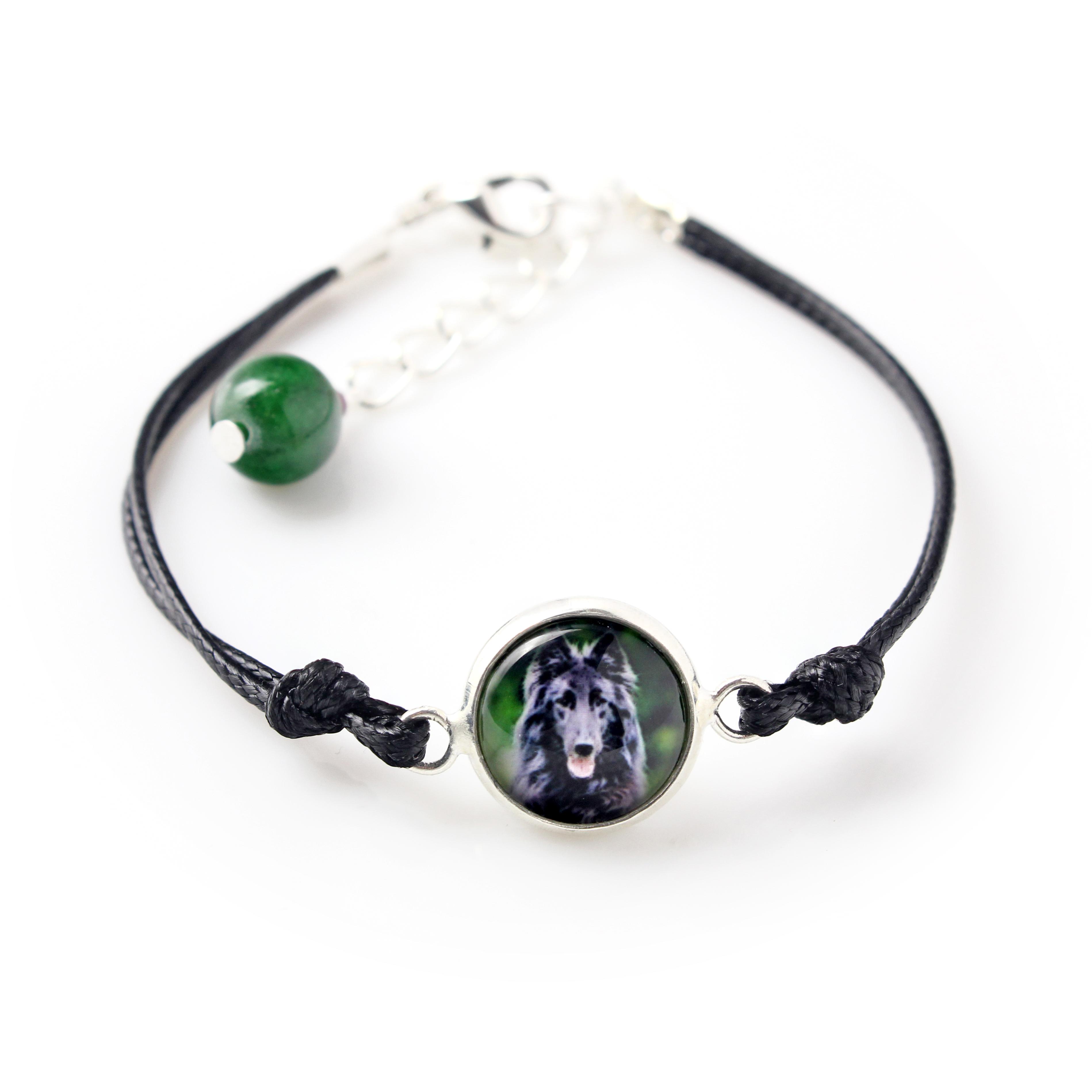 

Belgian Shepherd Dog, Belgian Sheepdog - bracelet with your photo handmade, unique jewelry from the Art-Dog brand срібний
