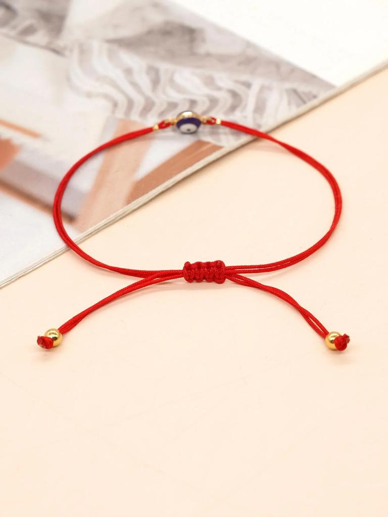 Red String Evil Eye Charm Bracelet For Women Daily Wear Fashion Accessory