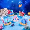 6pcs/set Cartoon Conch House Shelter Simulation Resin Conch Landscaping Lifelike Octopus Shell Figurines Aquarium