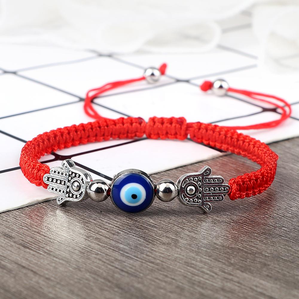 New Red Nylon Thread Evil Eye Braided Bracelet for Women Men Vintage Butterfly Elephant Couple Jewelry Gift