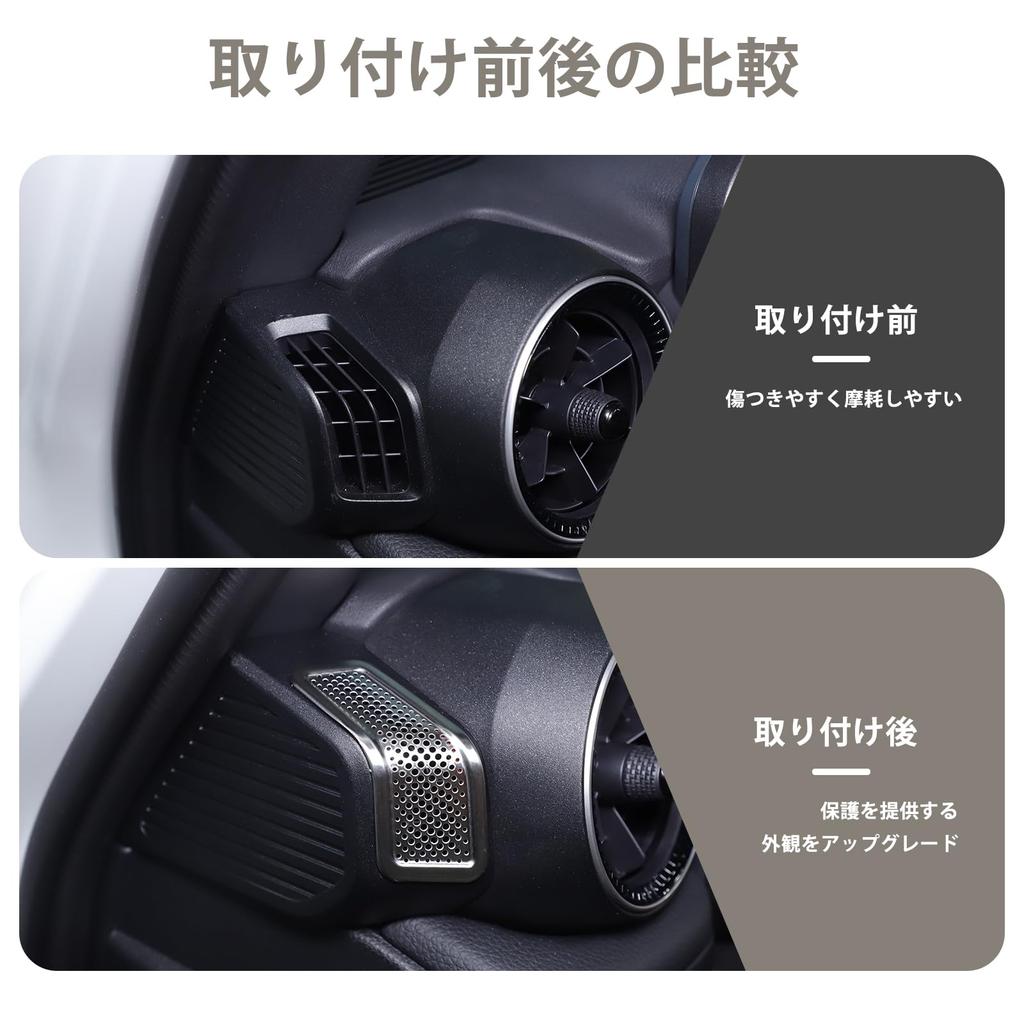 METYOUCAR Toyota Land Cruiser 250 Air Conditioner Air Vent Dustproof Double Side Air Vent Stainless Adhesive Easy Interior Custom Car Set Cover,