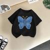T-shirt décontracté à manches courtes pour enfants - T-shirt d'été ample pour filles avec nœud