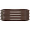 Vidaxl Raised Planter, Powder-Coated Steel 100X100X36 Cm, Brown