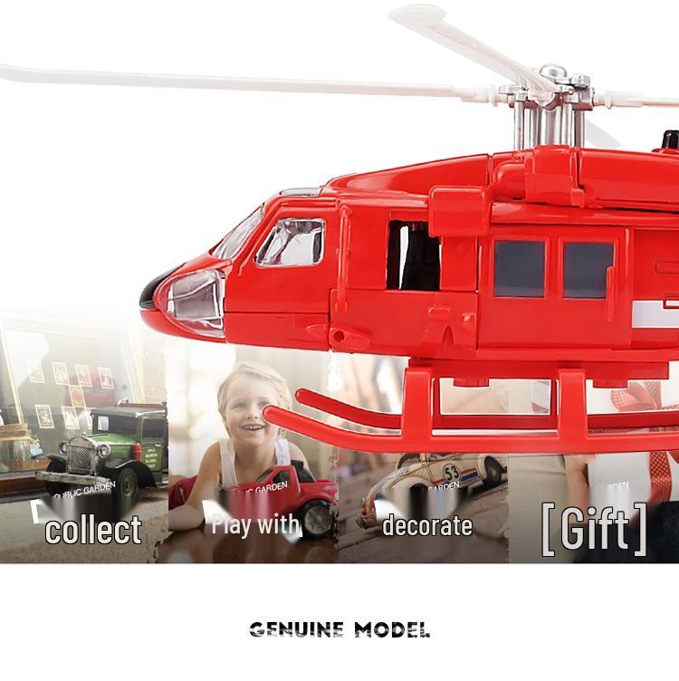 Huayi Black Hawk Helicopter Alloy Model Military Fighter Toy for Kids