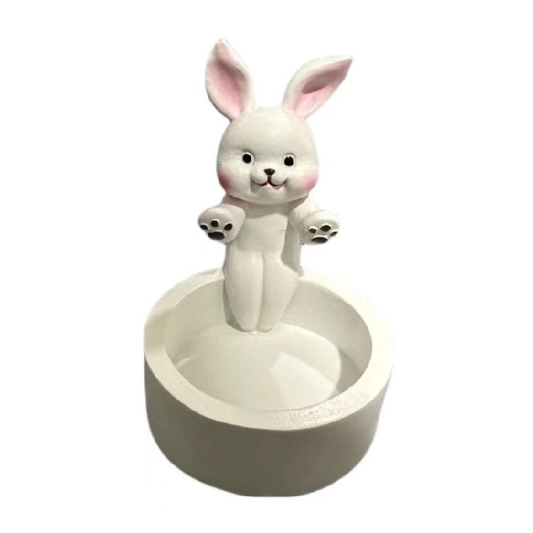 

Warming Paws Candlesticks Gift for Dog Lover Cartoon Rabbit Dog Candle Holder