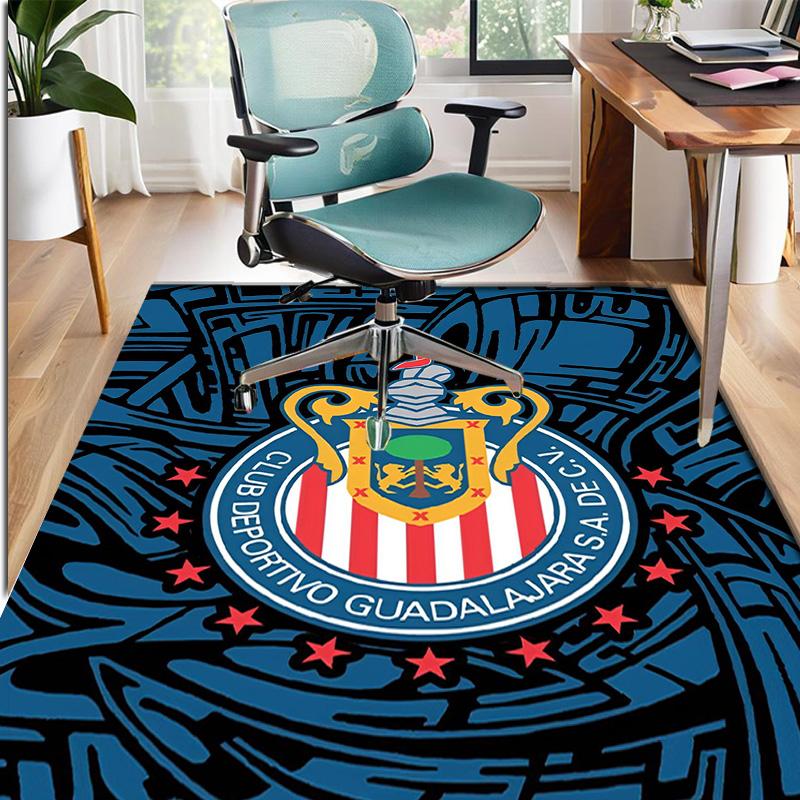 Club Deportivo Guadalajara Pattern Rug, Indoor/Outdoor Mat, for Picnic, Gameroom, Bedroom, Office, Living Room, Home Decor Carpet, Birthday Gift