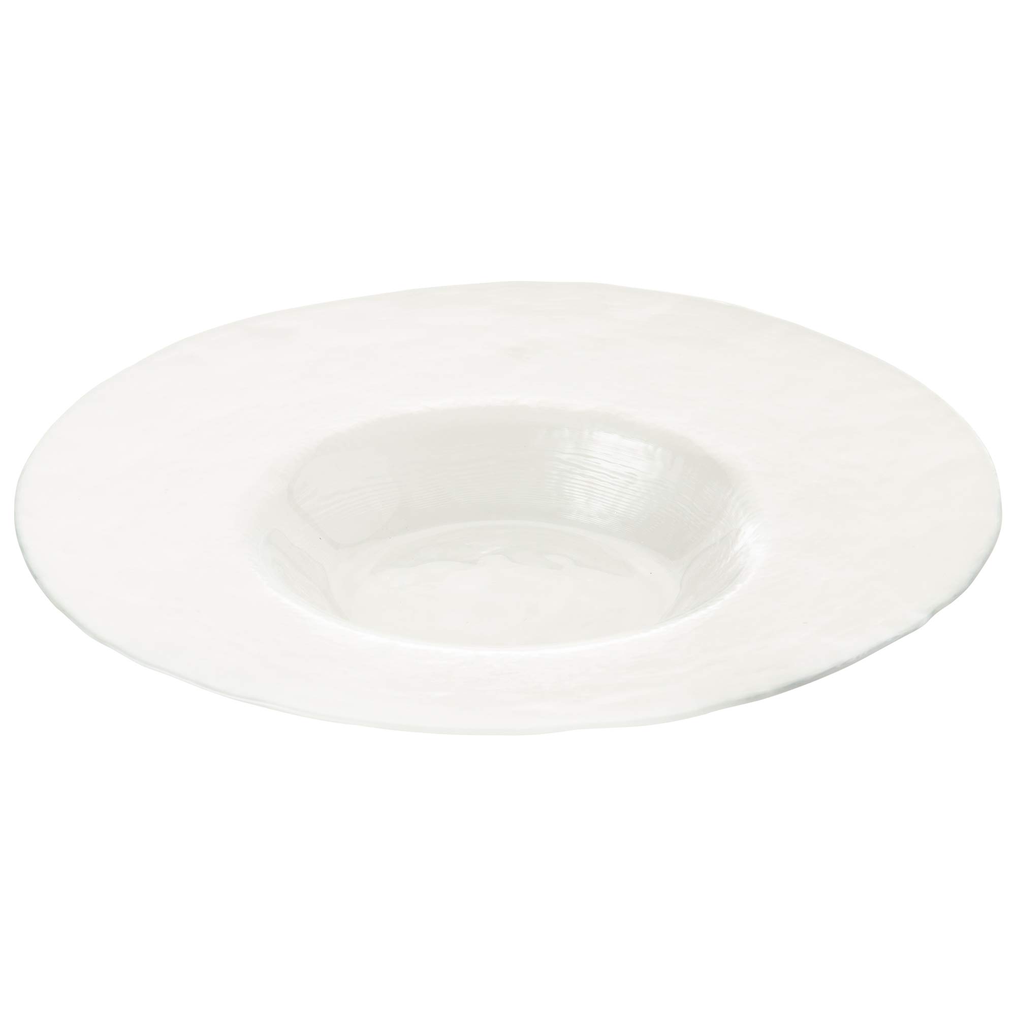 

Toyo Sasaki Glass Orbit Rimmed Bowl 280cm, Made in Japan, Large Round Plate, Glass Dish, Tableware, 46161