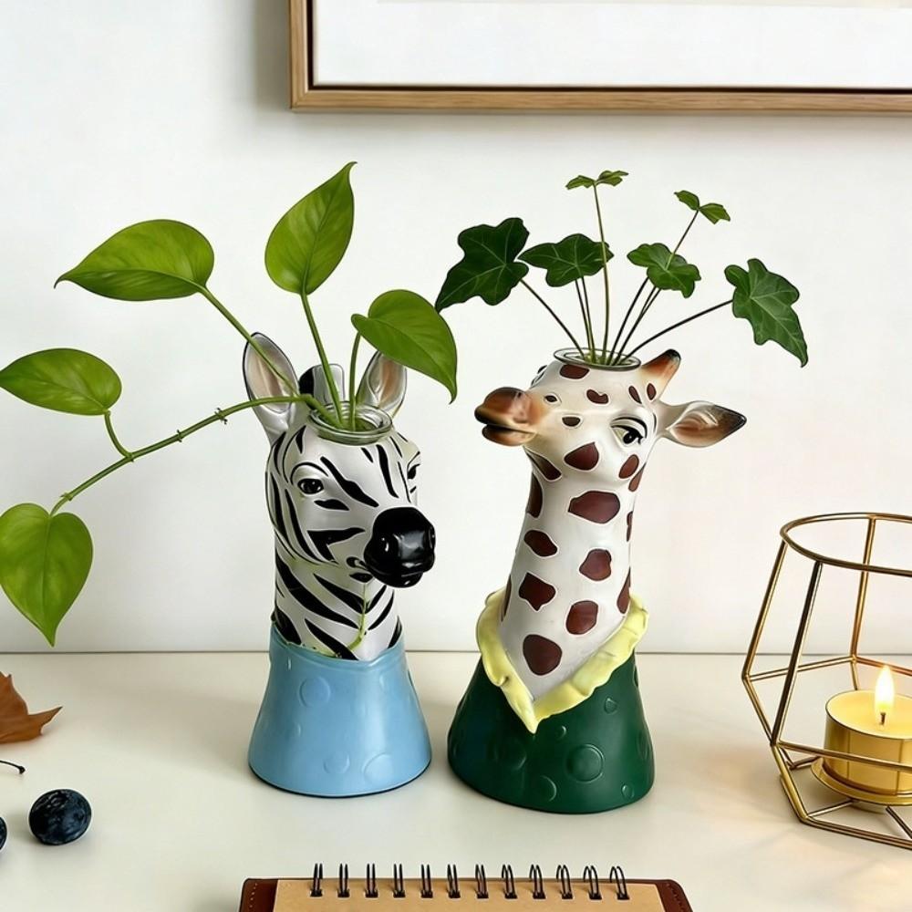 Floral Arrangement Animal Vase Modern Giraffe Vase Creative Art Vase  Home Decoration