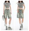 Women's High-Waist Retro Denim Shorts - 2025 Summer A-Line Wide-Leg Elegance