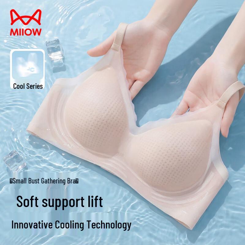 MaoRen Women s Seamless Cooling Ice Silk Wireless Bra M (34/75AB)
