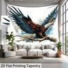 2D Bald Eagle on Branch Tapestry Patriotic Color Wall Decor Cloth
