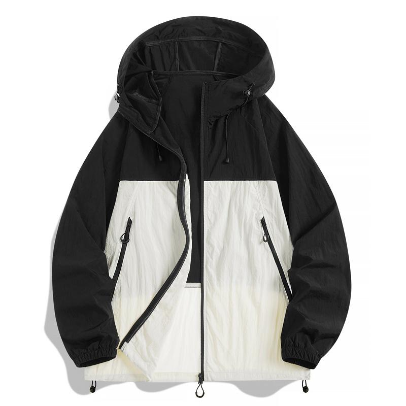 Sunscreen clothing Men's summer hooded sunscreen clothing Sports jacket Breathable outdoor jacket Summer fishing sunscreen clothing
