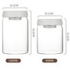 1800ml Coffee Beans Vacuum Sealed Tank Glass Food Storage Press Type Fresh-keeping Coffee Jar Air Extraction Transparent Jars