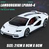 1/24 Scale Lambo LPI800-4 Alloy Diecast Car Model Toys, Pull Back Vehicle with Sound and Light for Kids Adults Gift Collection