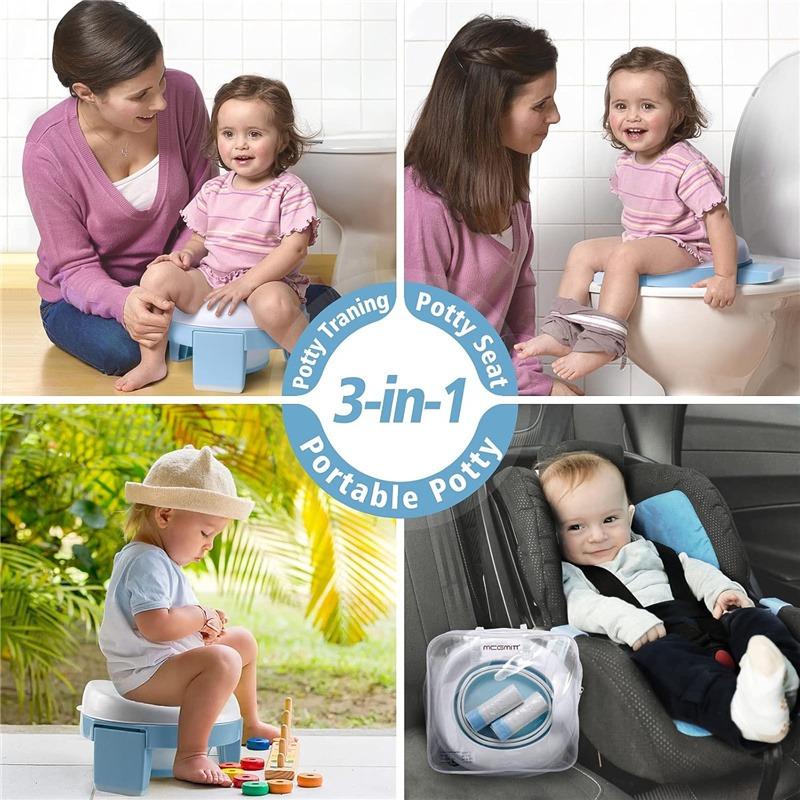 Faltbare Töpfchen-Toilettensitz-Abdeckung Tragbare Trainings-Toilette für Jungen und Mädchen Mit Spritzschutz Baby-Sicherer Trainings-Töpfchen-Stuhl-Bezug