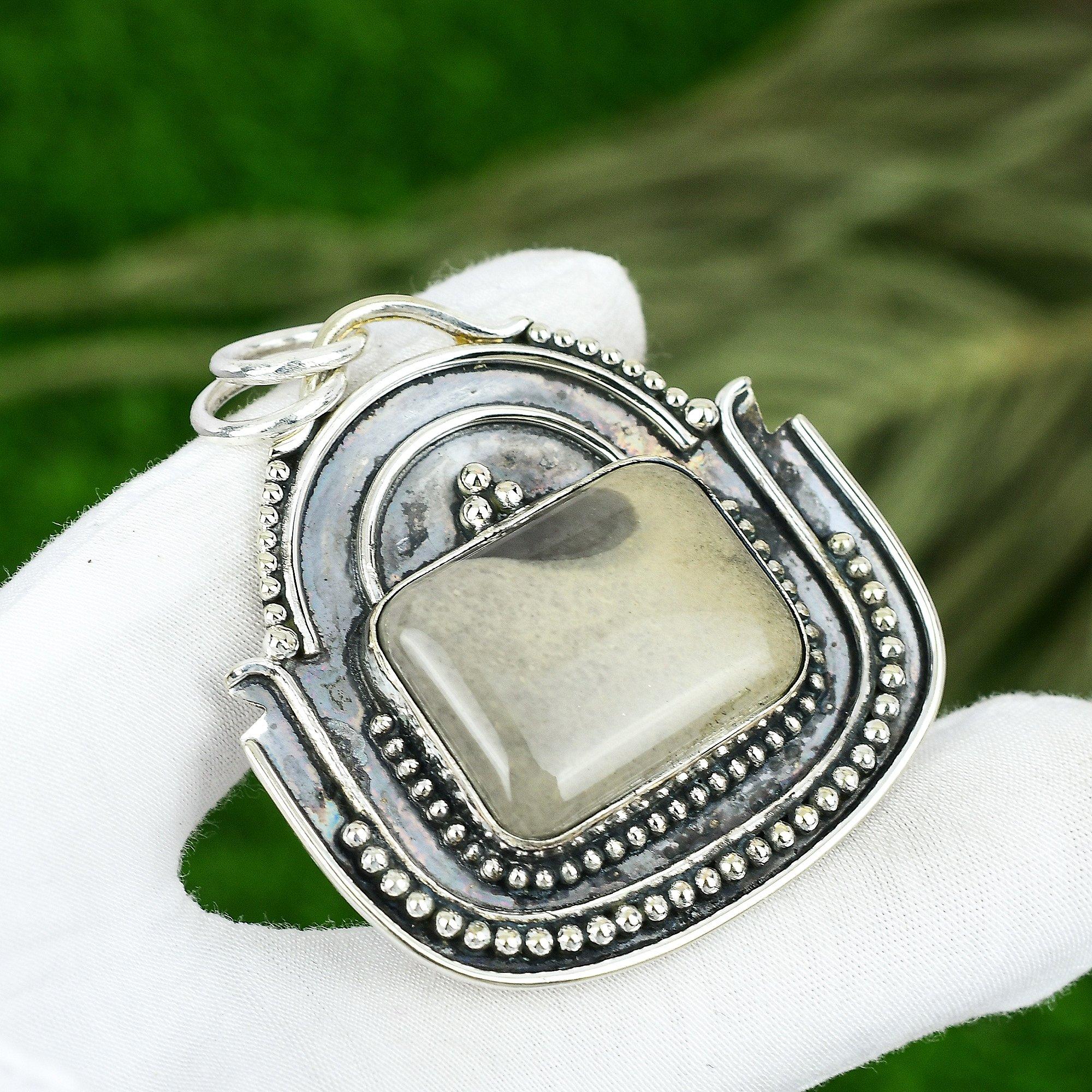 

Friendship Day Deal Imperial Jasper Gemstone Pendant Jewelry 925 Sterling Silver