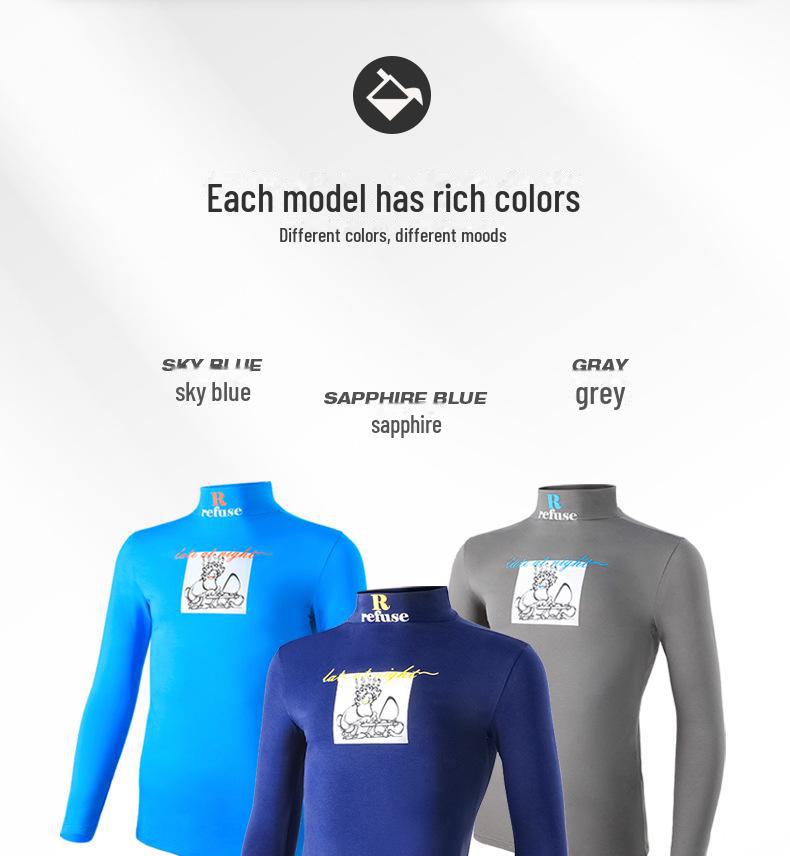 Men's High Collar Cotton Light Top - Comfortable, Breathable, Close-fitting Autumn Undershirt