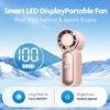 Xiaomi 2026 Mini Portable Handheld Fan with Digital Display Speeds Adjustable USB Rechargeable Pocket Cooling Fan for Outdoor Travel