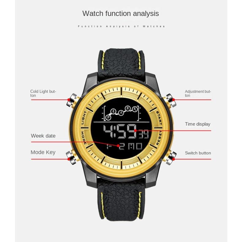 SMAEL Outdoor Sports Watch Men's and Women's Multi-functional Creative Personality Watch for Young Students