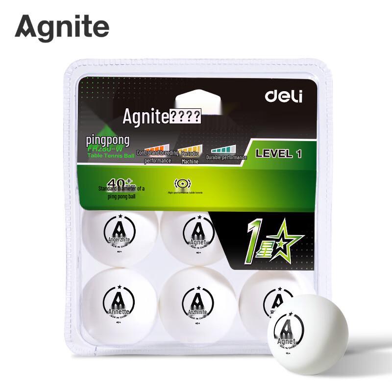 Deli One-Star Training Ping Pong Balls (6-Pack)