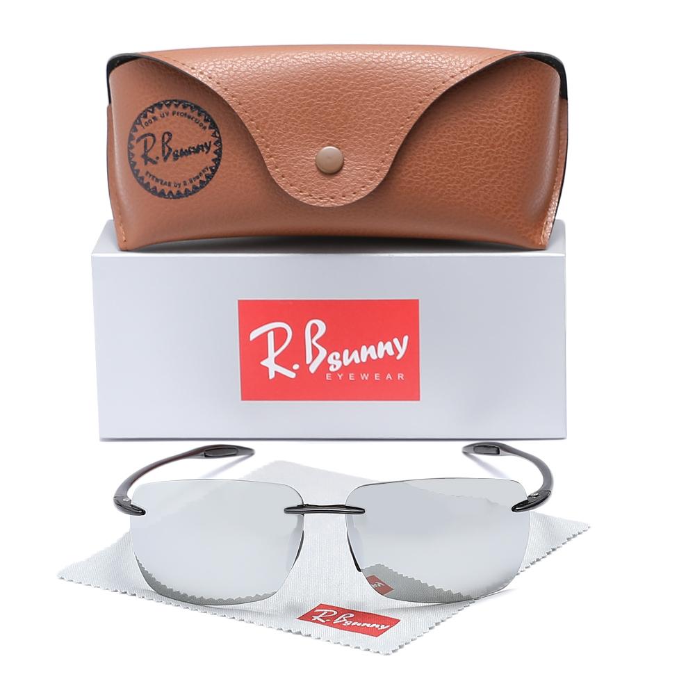 RBsunny Herren Klassische Randlose Sonnenbrille Damen Männlich Outdoor Fahren Sport Rechteckig Ultraleicht Fahren Weiblich Kausal Brillen