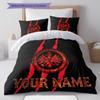 Eintracht Frankfurt Custom Name Pattern Bedding,Quilt Set Quilt Cover Pillowcase Home Birthday Gift(1 * Duvet Cover + 2 * Pillowcase, Without Core)