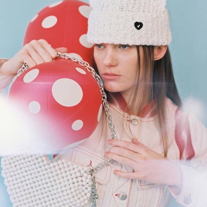 AWESOME NEEDS SS CAT KNIT HAT_WHITE